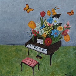 La musique en fleurs (30*30)