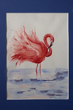 Flamant rose (kader 40*30)